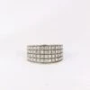 Bague Bandeau Vintage En Or Blanc Et Diamants