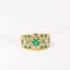 Bague Bandeau Vintage En Or Jaune, Diamants Et émeraudes -Castafiore Boutique bague bandeau vintage en or jaune diamants et emeraudes 667916