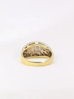 Bague Bandeau Vintage Or Jaune Diamants -Castafiore Boutique bague bandeau vintage or jaune diamants 882422