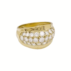 Miller Bague Bombée En Or Jaune Et Diamants -Castafiore Boutique bague bombee en or jaune et diamants 784254