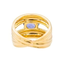 Bague BOUCHERON En Or Jaune Et Cordiérite -Castafiore Boutique bague boucheron jonc or jaune cordierite 711324