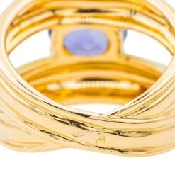 Bague BOUCHERON En Or Jaune Et Cordiérite -Castafiore Boutique bague boucheron jonc or jaune cordierite 763358