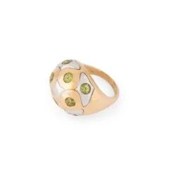 Bague Boule BULGARI En Péridoten Or Bi-colore -Castafiore Boutique bague boule bulgari en peridot en or bi colore 511948