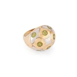 Bague Boule BULGARI En Péridoten Or Bi-colore -Castafiore Boutique bague boule bulgari en peridot en or bi colore 639640