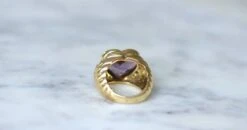 Bague Boule Coeur Améthyste Et Diamants Sur Or Jaune 14 Bague Boule Coeur Améthyste Et Diamants Sur Or Jaune -Castafiore Boutique bague boule coeur amethyste et diamants sur or jaune 849199