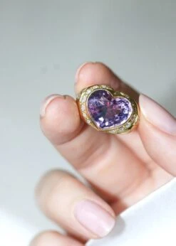 Bague Boule Coeur Améthyste Et Diamants Sur Or Jaune 13 Bague Boule Coeur Améthyste Et Diamants Sur Or Jaune -Castafiore Boutique bague boule coeur amethyste et diamants sur or jaune 870441