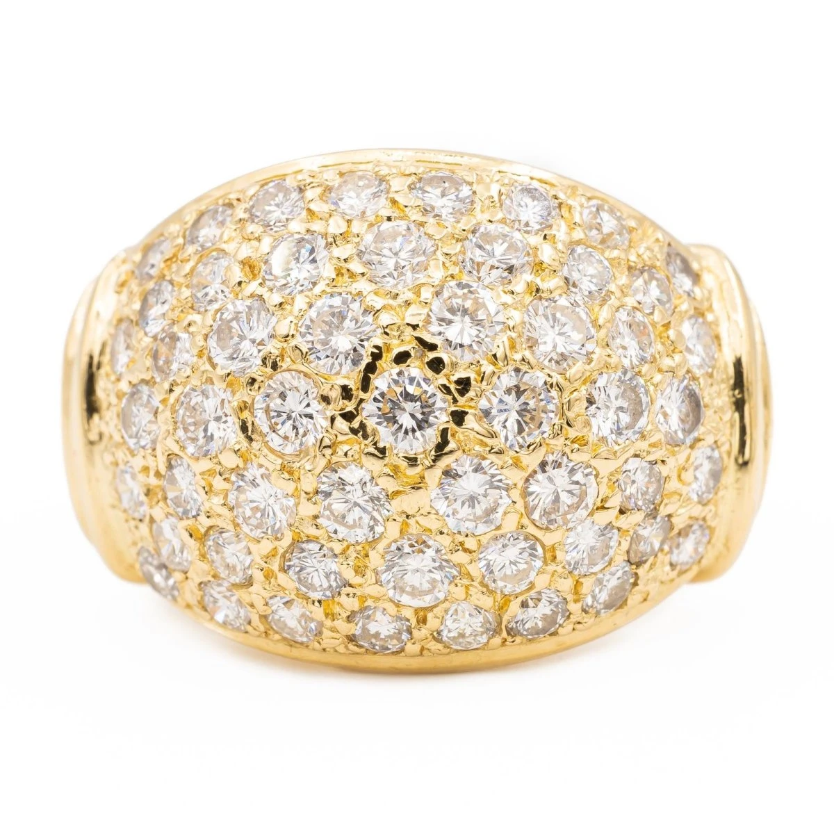 Bague Boule En Or Jaune Et Diamant 1 Bague Boule En Or Jaune Et Diamant