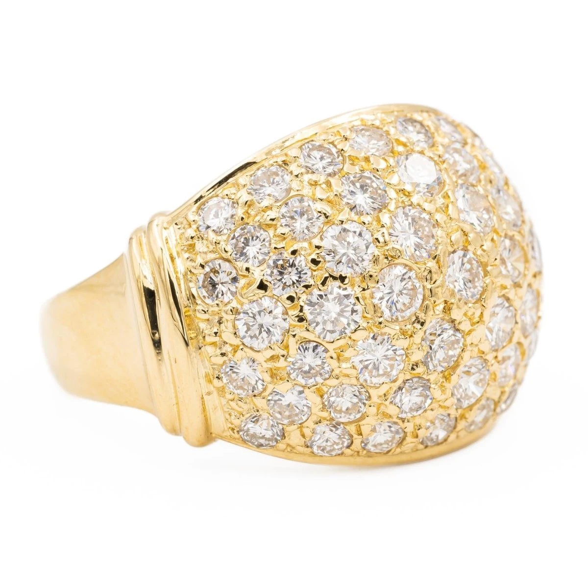 Bague Boule En Or Jaune Et Diamant 7 Bague Boule En Or Jaune Et Diamant – Image 7