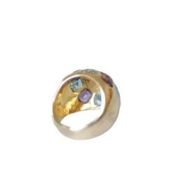 Bague Boule Or Citrine Topaze Bleue Améthyste -Castafiore Boutique bague boule or citrine topaze bleue amethyste 806119