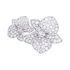 Miller Bague CARTIER "Caresse D'Orchidées" En Or Blanc Et Diamants.