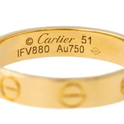 Bague CARTIER "Love" En Or Jaune -Castafiore Boutique bague cartier love en or jaune 191723