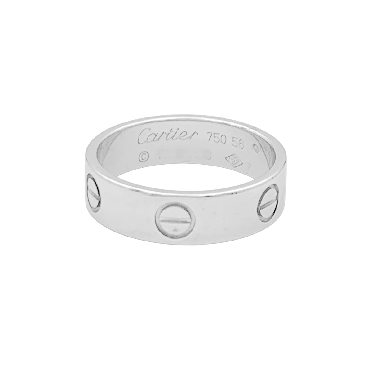 Miller Bague Bandeau CARTIER "Love" En Or Blanc Et Diamant 1 Miller Bague Bandeau CARTIER "Love" En Or Blanc Et Diamant