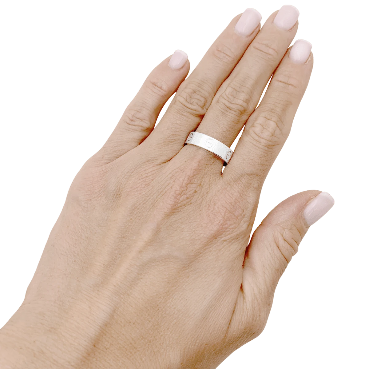 Miller Bague Bandeau CARTIER "Love" En Or Blanc Et Diamant 2 Miller Bague Bandeau CARTIER "Love" En Or Blanc Et Diamant – Image 2