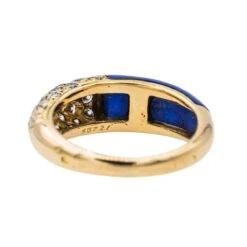 Bague Jonc CARTIER "Mimi" En Or Jaune, Lapis Lazuli Et Diamants -Castafiore Boutique bague cartier mimi en or jaune lapis lazuli et dliamants 288746