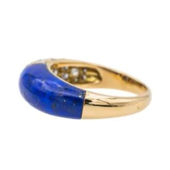 Bague Jonc CARTIER "Mimi" En Or Jaune, Lapis Lazuli Et Diamants -Castafiore Boutique bague cartier mimi en or jaune lapis lazuli et dliamants 913871