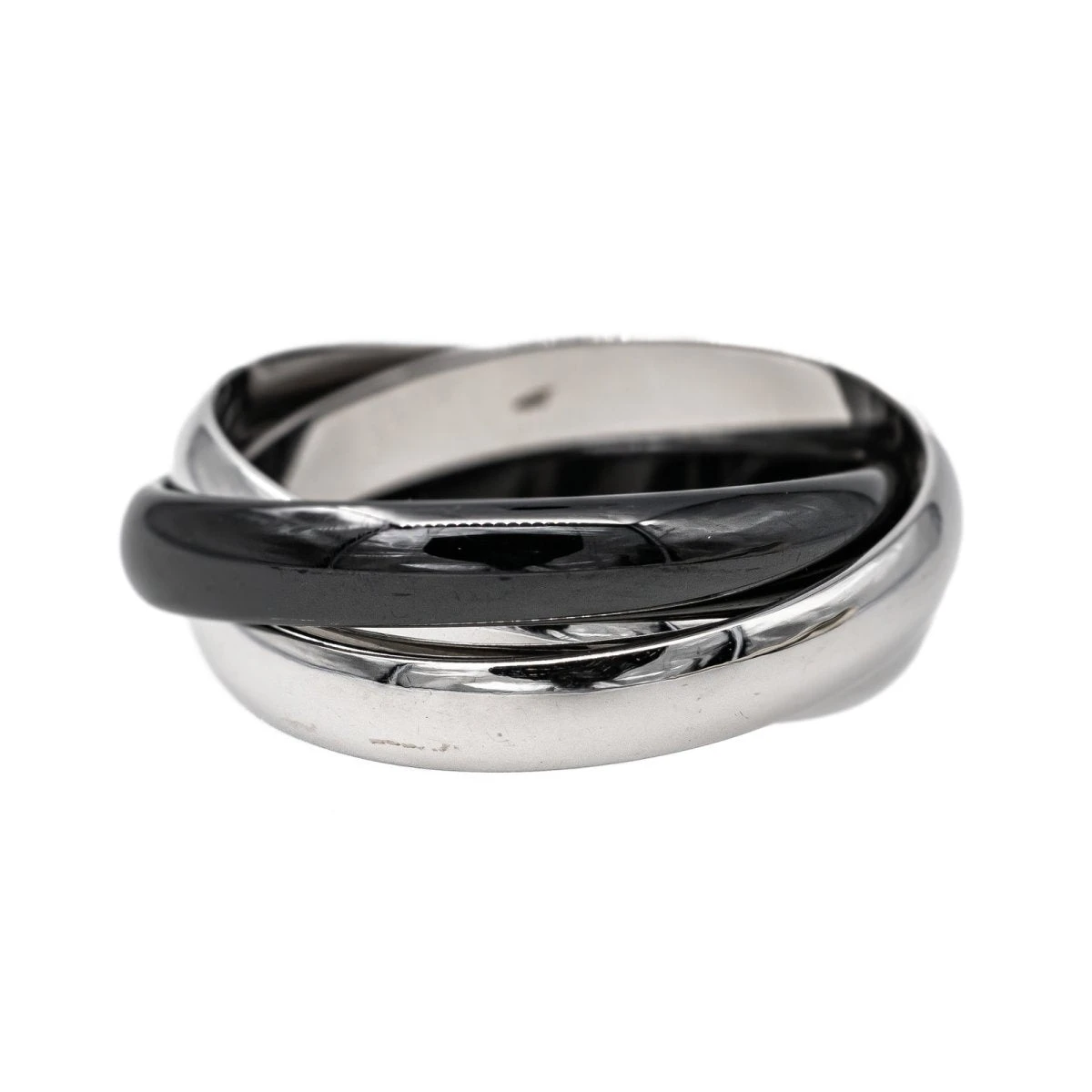 Bague CARTIER "Trinity" En Or Blanc Et Céramique Noire 4 Bague CARTIER "Trinity" En Or Blanc Et Céramique Noire – Image 4