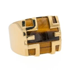 Bague CARTIER, "Yjing",en Or Jaune Et Œil De Tigre 17 Bague CARTIER, "Yjing",en Or Jaune Et Œil De Tigre -Castafiore Boutique bague cartier yjing en or jaune et oeil de tigre 373747