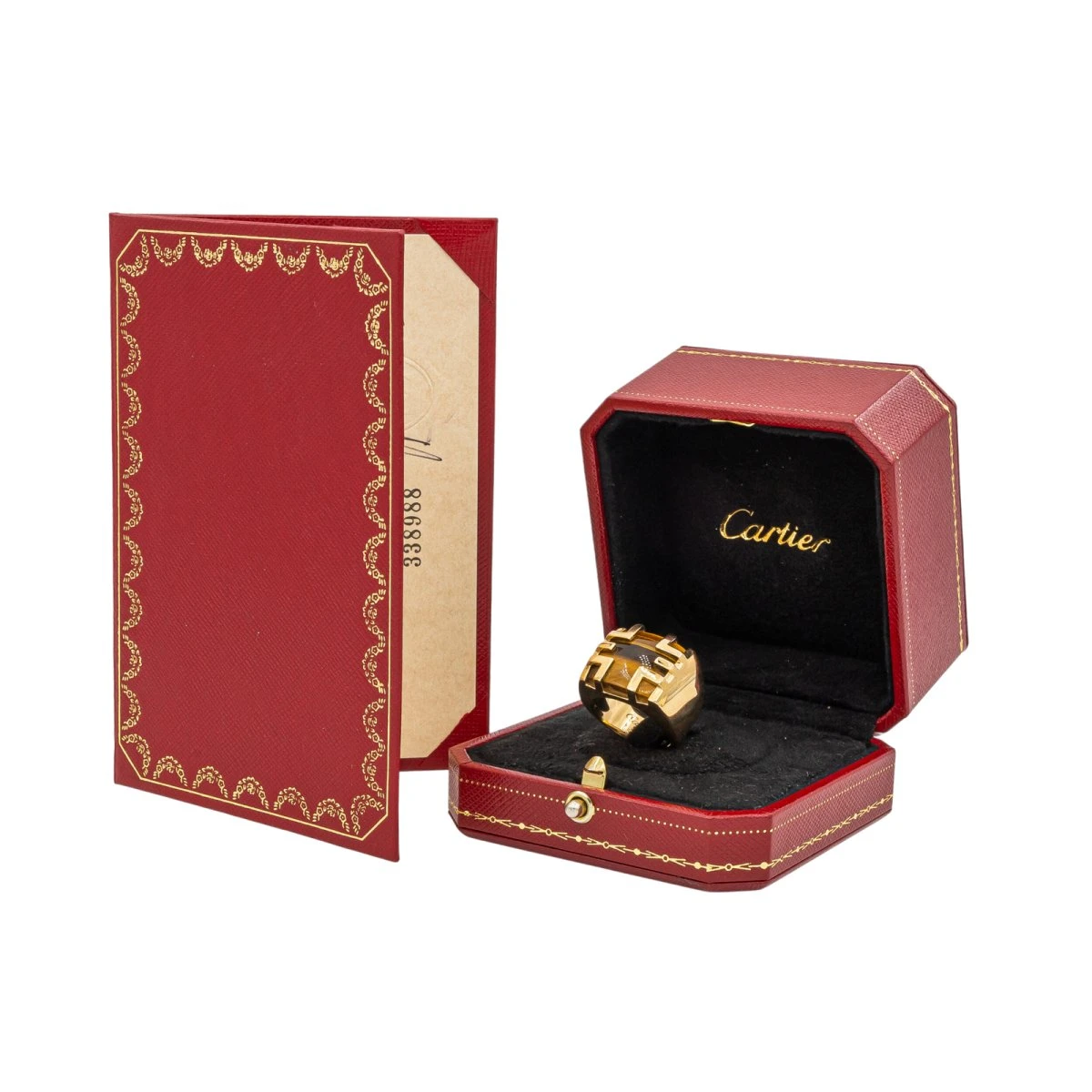 Bague CARTIER, "Yjing",en Or Jaune Et Œil De Tigre 3 Bague CARTIER, "Yjing",en Or Jaune Et Œil De Tigre – Image 3