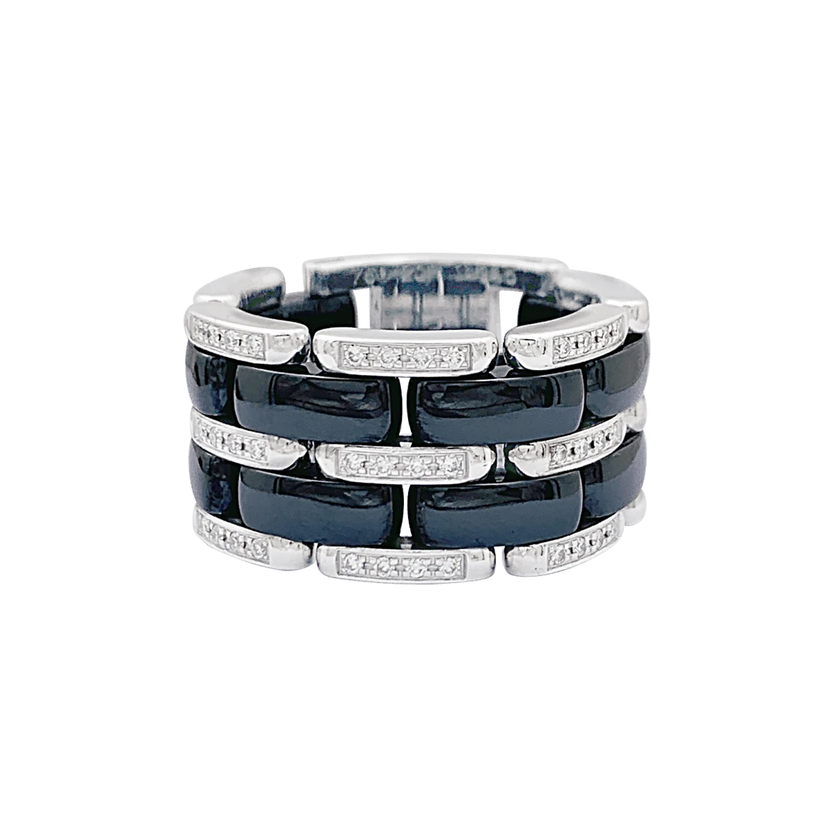 Miller Bague CHANEL "Ultra" En Or Blanc, Céramique Noire Et Diamants 1 Miller Bague CHANEL "Ultra" En Or Blanc, Céramique Noire Et Diamants