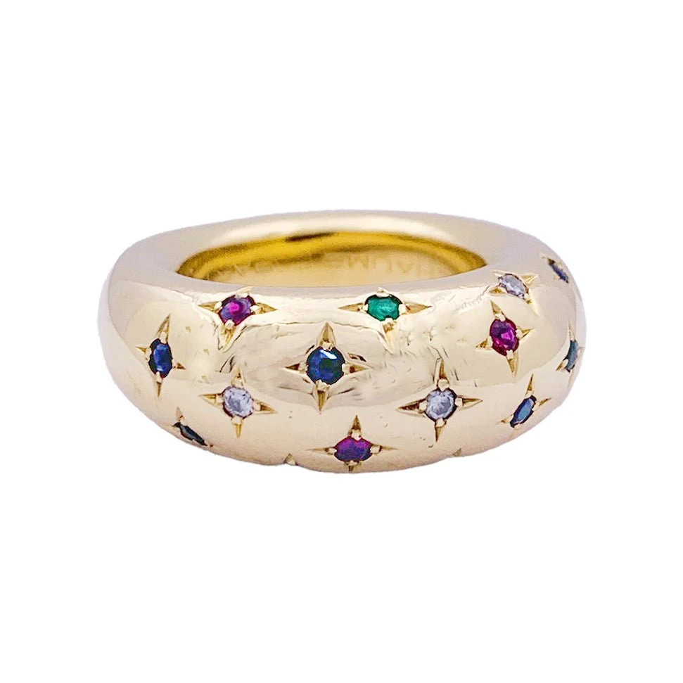Miller Bague Chaumet, "Anneau", Or Jaune, Gemmes De Couleur. 1 Miller Bague Chaumet, "Anneau", Or Jaune, Gemmes De Couleur.