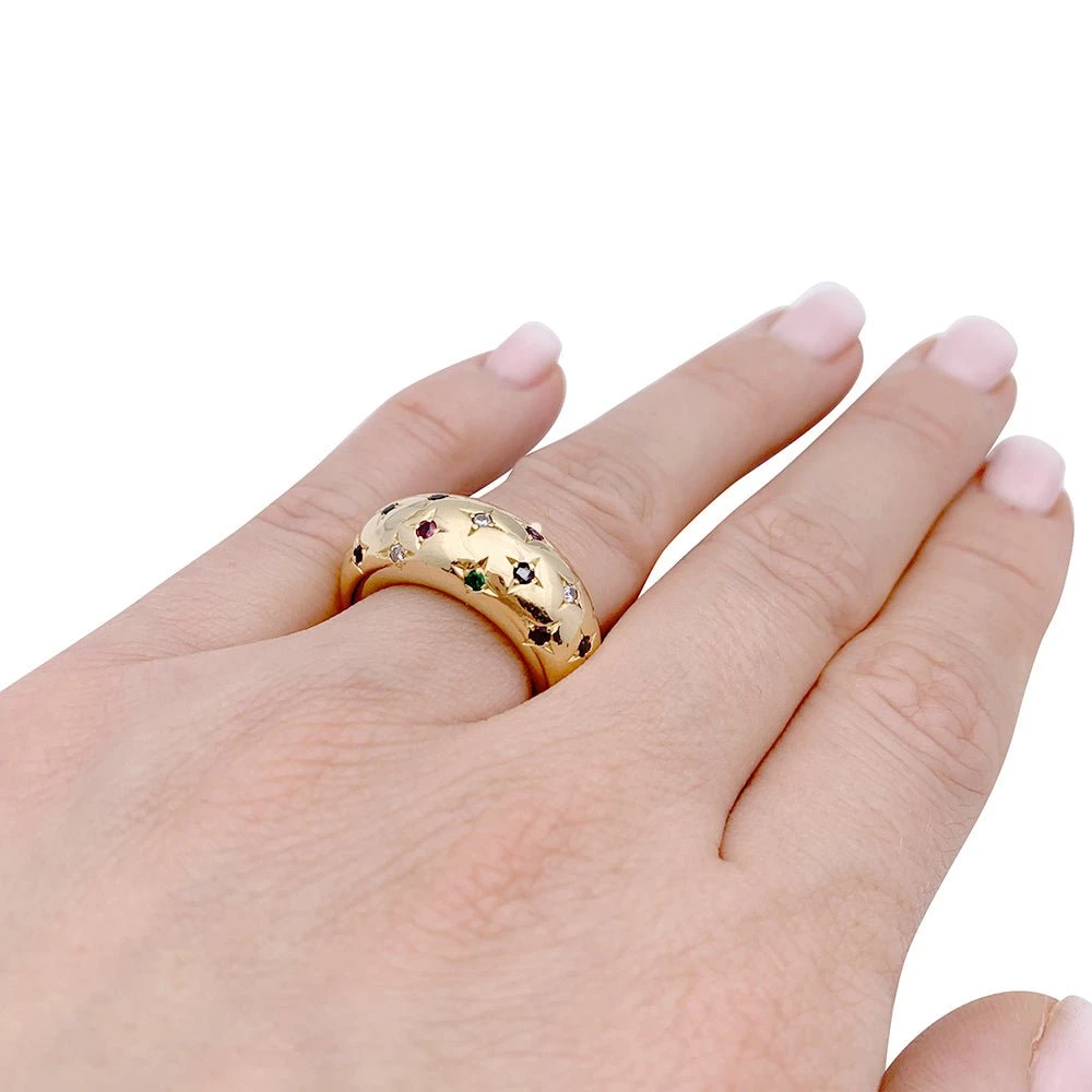 Miller Bague Chaumet, "Anneau", Or Jaune, Gemmes De Couleur. 6 Miller Bague Chaumet, "Anneau", Or Jaune, Gemmes De Couleur. – Image 6