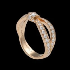 Bague Jarretière CHAUMET En Or Et Diamants -Castafiore Boutique bague chaumet collection liens seduction vers 2016 en or rose 18 cts et diamants taille 53 461946