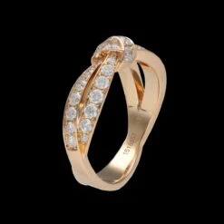 Bague Jarretière CHAUMET En Or Et Diamants -Castafiore Boutique bague chaumet collection liens seduction vers 2016 en or rose 18 cts et diamants taille 53 463061