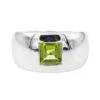 Bague CHAUMET Jonc "Bella" En Or Blanc Et Péridot -Castafiore Boutique bague chaumet jonc bella en or blanc et peridot 780270