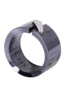 Bague CHAUMET, "Lien" En Or Blanc, Céramique Et Diamants 12 Bague CHAUMET, "Lien" En Or Blanc, Céramique Et Diamants -Castafiore Boutique bague chaumet lien en or blanc ceramique et diamants 682438