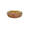 Miller Bague Jonc CHAUMET "Caviar" En Or Jaune Et Saphirs Oranges