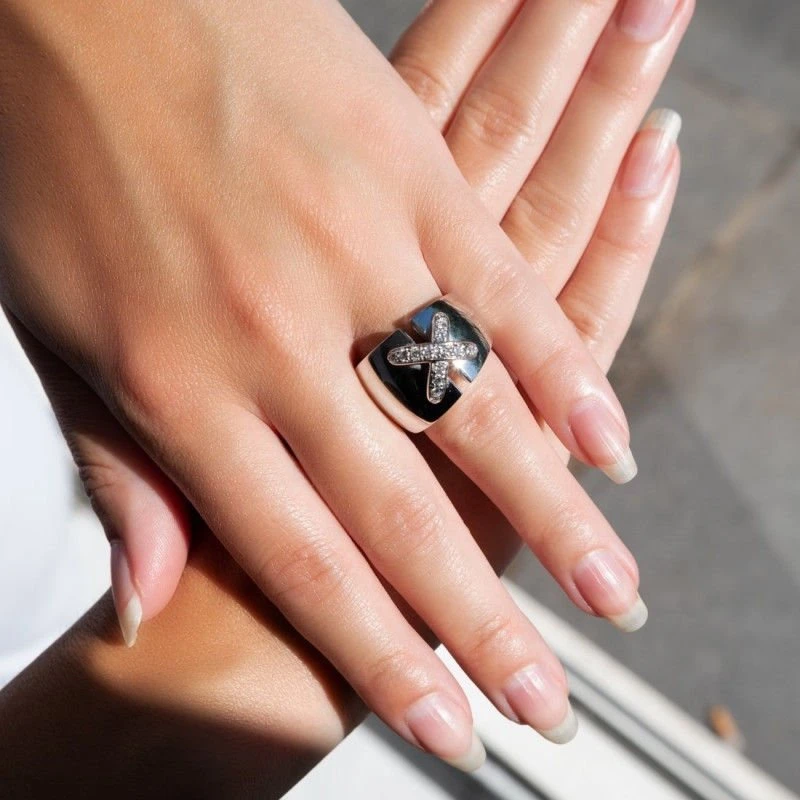 Bague Chaumet Or Gris Diamants 4 Bague Chaumet Or Gris Diamants – Image 4