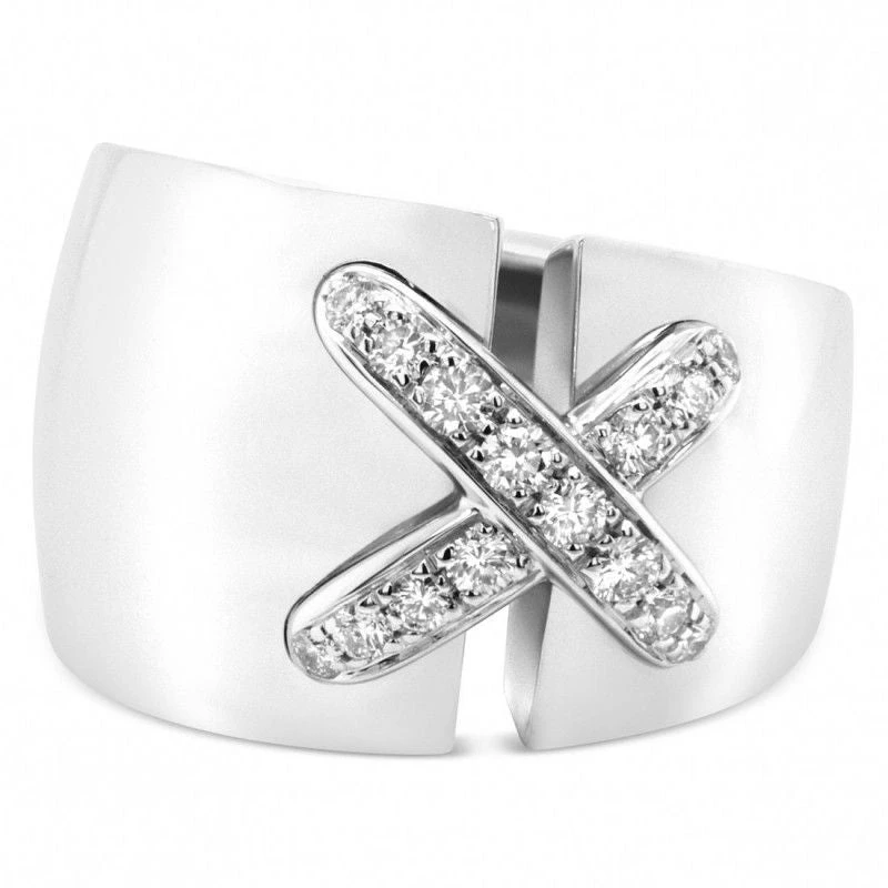 Bague Chaumet Or Gris Diamants 1 Bague Chaumet Or Gris Diamants