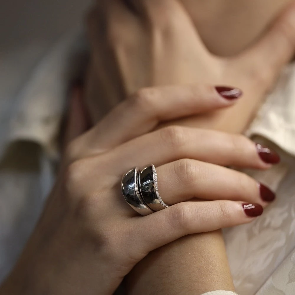 Bague Jonc CHAUMET En Or Gris 8 Bague Jonc CHAUMET En Or Gris – Image 8