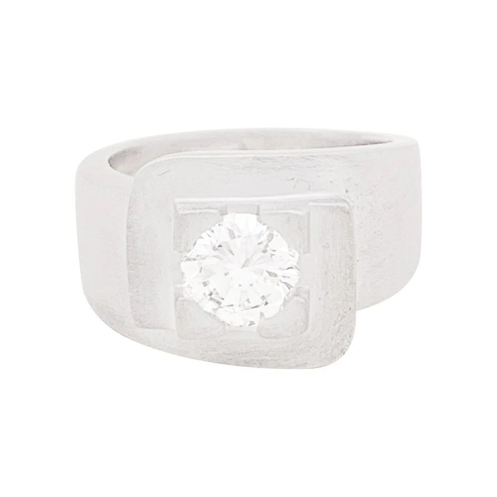 Miller Bague Chevalière En Or Blanc Et Diamant 1 Miller Bague Chevalière En Or Blanc Et Diamant
