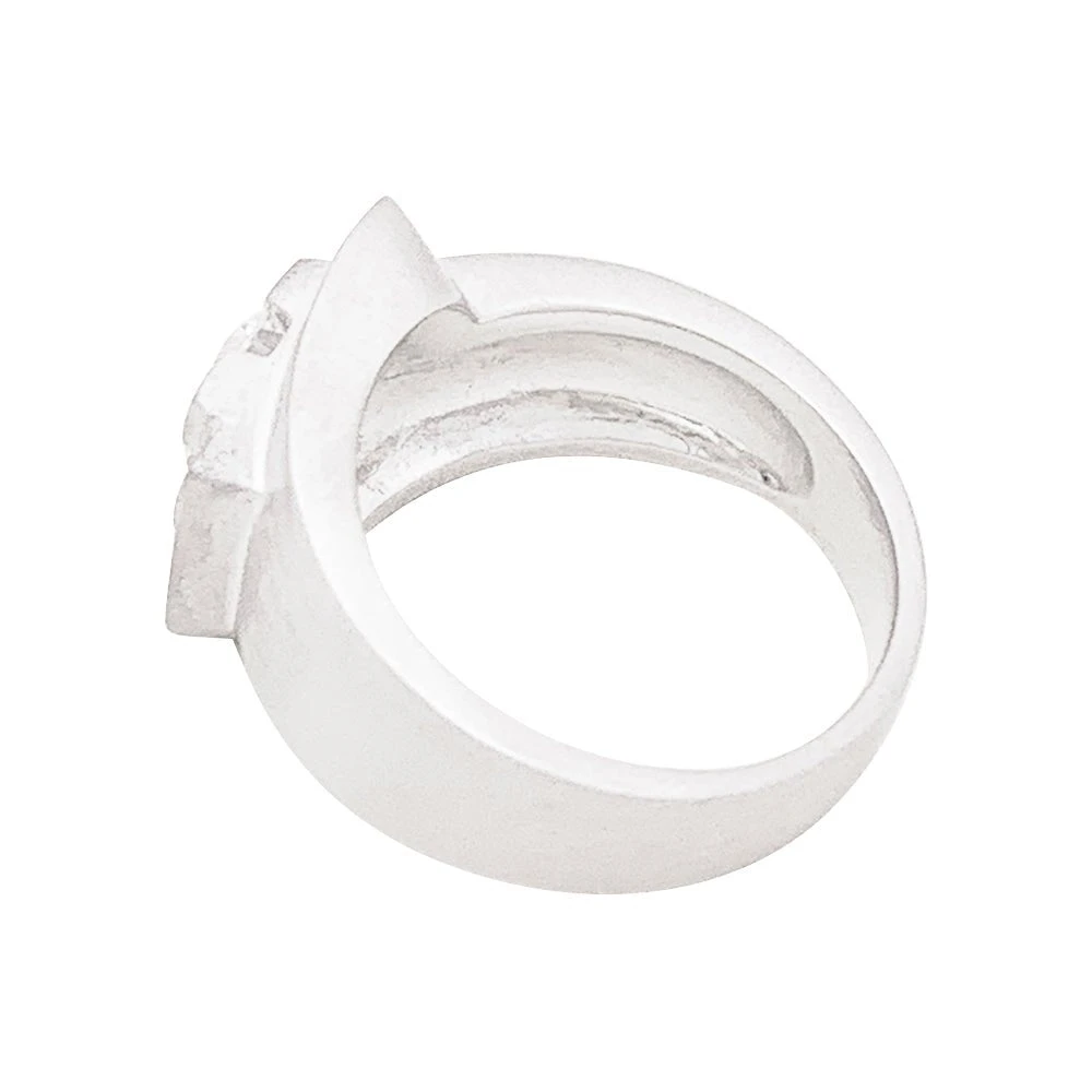 Miller Bague Chevalière En Or Blanc Et Diamant 4 Miller Bague Chevalière En Or Blanc Et Diamant – Image 4