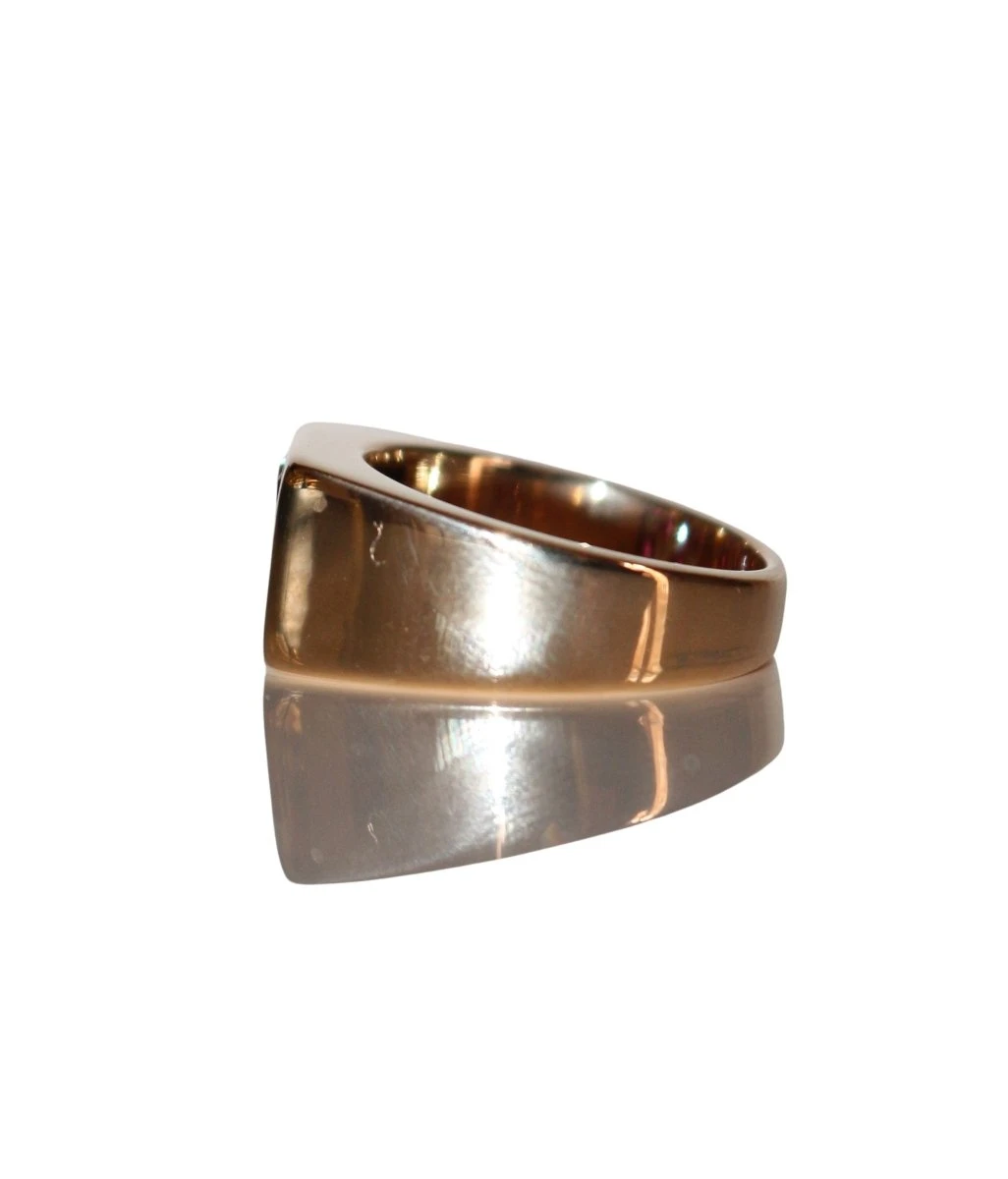 Bague Chevalière En Or Jaune, Rubis Et Diamants 4 Bague Chevalière En Or Jaune, Rubis Et Diamants – Image 4