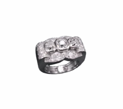 Bague Chevalière En Platine Et Diamants -Castafiore Boutique bague chevaliere en platine et diamants 549644