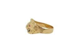 Bague Chevalière Lion En Or Jaune, Rubis Et Diamant -Castafiore Boutique bague chevaliere lion en or jaune rubis et diamant 351737