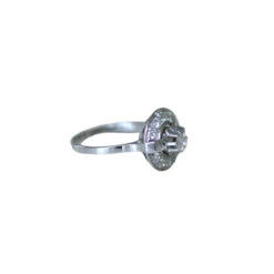 Bague Cible En Or Blanc Et Diamants -Castafiore Boutique bague cible art deco diamant or blanc et platine 534029