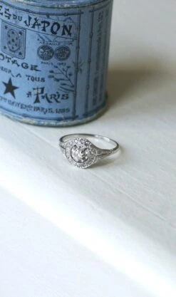 Bague Cible Art Deco Diamants