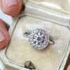 Bague Cible Art Deco Diamants Sur Or Et Platine