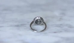 Bague Cible Art Deco Saphirs Et Diamants -Castafiore Boutique bague cible art deco saphirs et diamants 662103