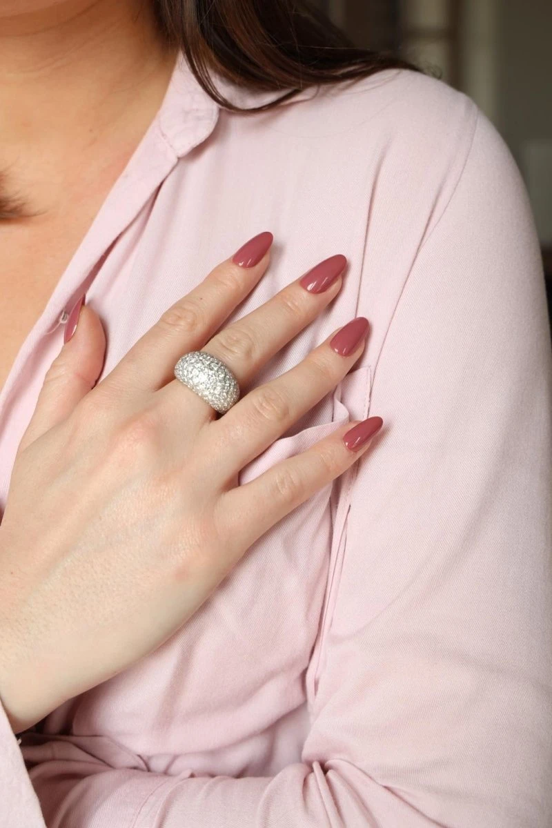 Bague Cocktail En Or Blanc, Or Jaune Et Diamants 6 Bague Cocktail En Or Blanc, Or Jaune Et Diamants – Image 6