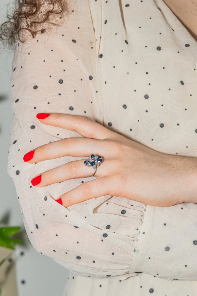 Bague Cocktail Or Blanc Diamant 2 Bague Cocktail Or Blanc Diamant – Image 2