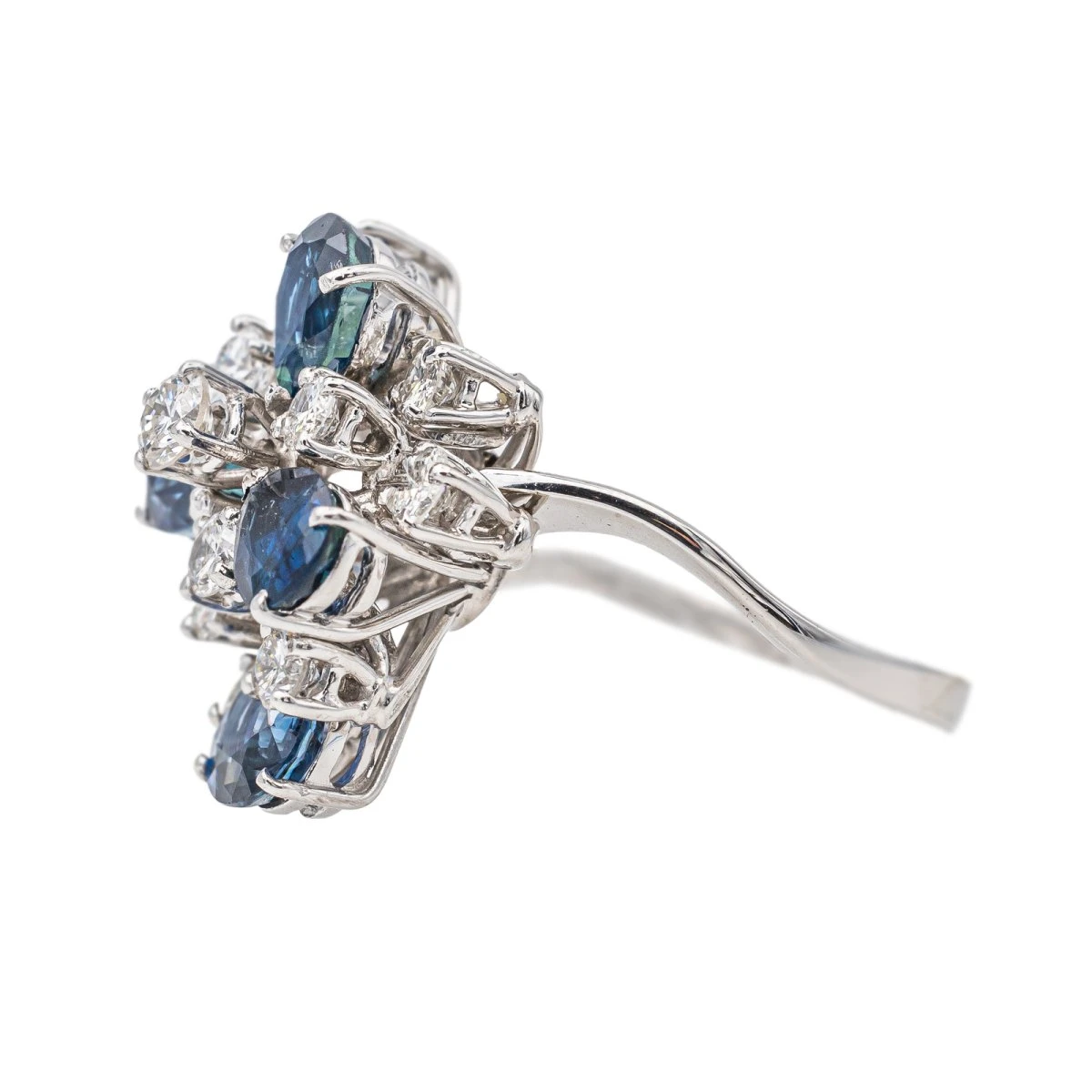 Bague Cocktail Or Blanc Diamant 4 Bague Cocktail Or Blanc Diamant – Image 4