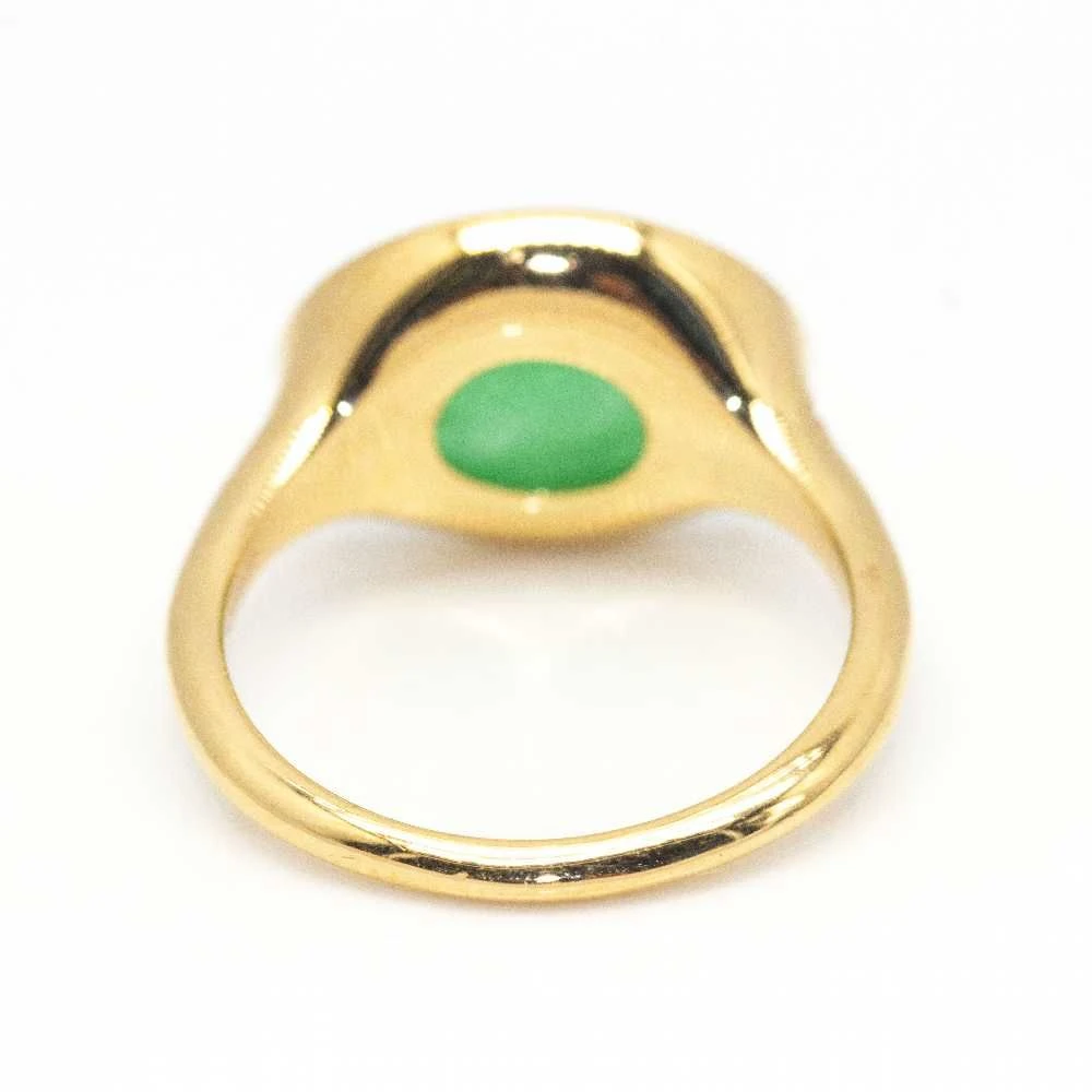 Bague DANZE En Or Jaune, Chrysoprase Et Diamants 3 Bague DANZE En Or Jaune, Chrysoprase Et Diamants – Image 3