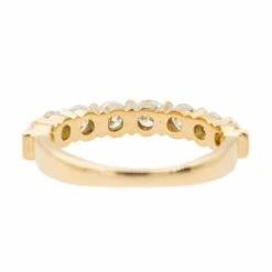 Bague Demi Alliance En Orjaune Et Diamants 9 Bague Demi Alliance En Orjaune Et Diamants -Castafiore Boutique bague demi alliance en or jaune et diamants 504442