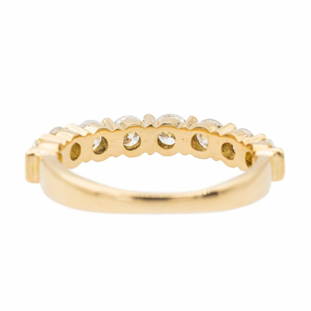 Bague Demi Alliance En Orjaune Et Diamants 4 Bague Demi Alliance En Orjaune Et Diamants – Image 4