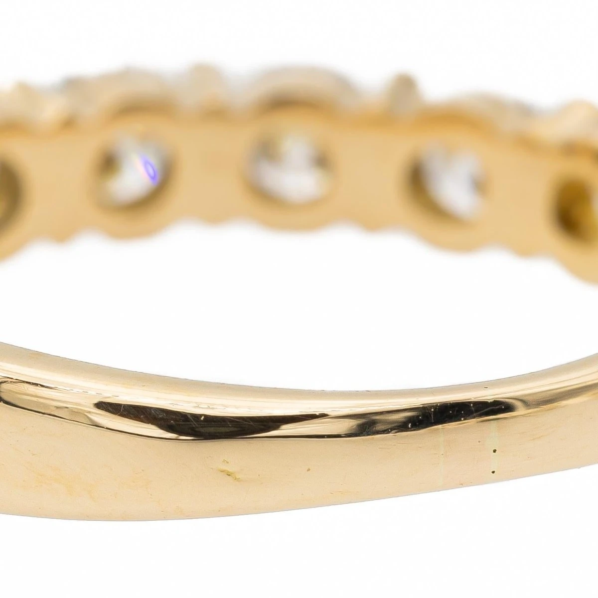 Bague Demi Alliance En Orjaune Et Diamants 5 Bague Demi Alliance En Orjaune Et Diamants – Image 5