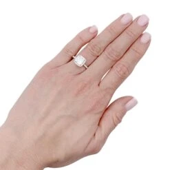 Miller Bague Diamant Coussin, Platine 14 Miller Bague Diamant Coussin, Platine -Castafiore Boutique bague diamant coussin platine 496040